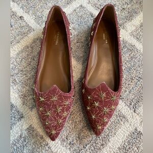Aquazzura cosmic Stars Velvet Loafers